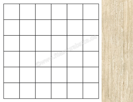  Fioranese Senzatempo Beige 30.2x30.2 cm Mosaik 5x5 Matt Strukturiert Levigato TT2MS5L | 580205