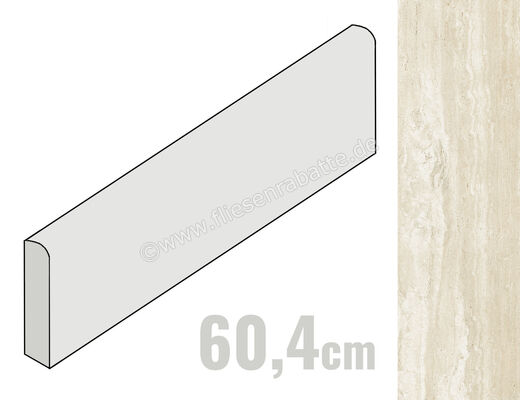  Fioranese Senzatempo Avorio 7.5x60.4 cm Sockel Matt Strukturiert Levigato TTB601L | 580283