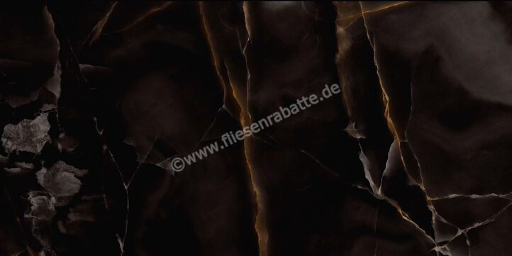  Marazzi Allmarble Onice Nero 60x120 cm Bodenfliese / Wandfliese Glänzend Eben Lux MPAJ | 580586