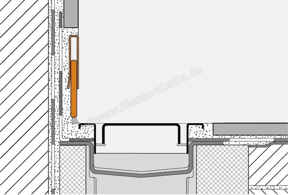  Schlüter Systems SHOWERPROFILE-R Wandanschlussprofil 2-teilige L=200cm H=23mm Edelstahl V4A MGS - Graphitschwarz matt H&ouml;he: 23 mm L&auml;nge: 2 m SPRA23MGS/200 | 580824