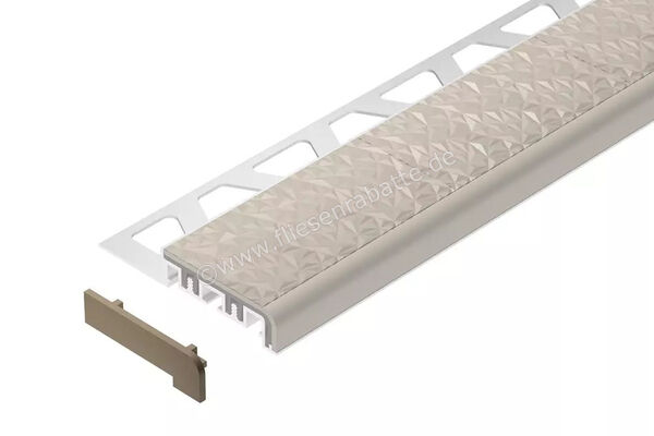  Schlüter Systems TREP-V 42/EK Endkappe Endkappenset: 1x Endkappe links + 1x Endkappe rechts PVC (Polyvinylchlorid) HB - Hellbeige E/TV42HB | 580833