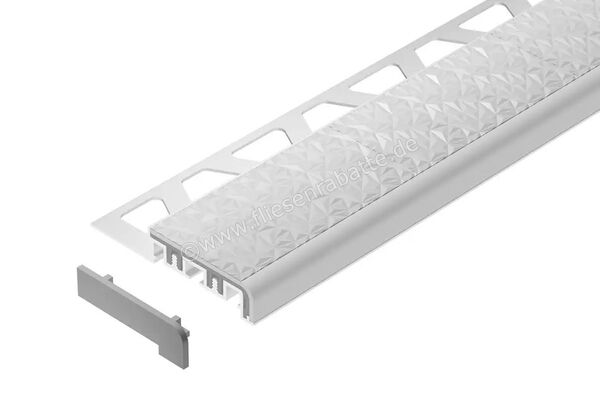  Schlüter Systems TREP-V 42/EK Endkappe Endkappenset: 1x Endkappe links + 1x Endkappe rechts PVC (Polyvinylchlorid) HG - Hellgrau E/TV42HG | 580836