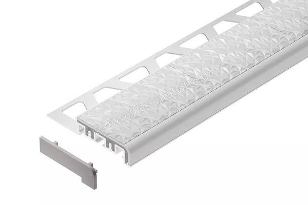  Schlüter Systems TREP-V 42/EK Endkappe Endkappenset: 1x Endkappe links + 1x Endkappe rechts PVC (Polyvinylchlorid) SG - Steingrau E/TV42SG | 580842