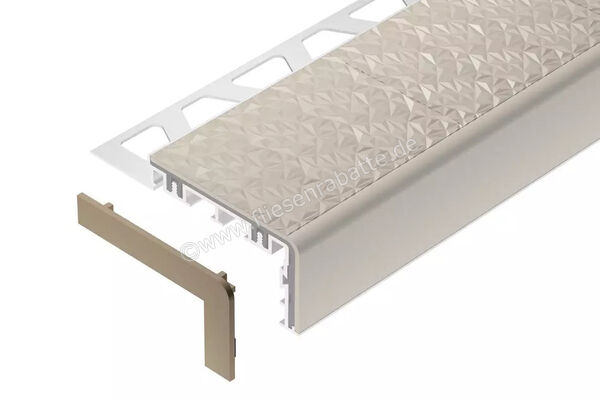  Schlüter Systems TREP-V 60/EK Endkappe Endkappenset: 1x Endkappe links + 1x Endkappe rechts PVC (Polyvinylchlorid) HB - Hellbeige E/TV60HB | 580854