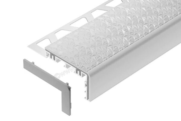  Schlüter Systems TREP-V 60/EK Endkappe Endkappenset: 1x Endkappe links + 1x Endkappe rechts PVC (Polyvinylchlorid) HG - Hellgrau E/TV60HG | 580857