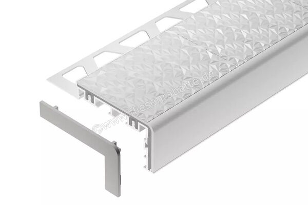  Schlüter Systems TREP-V 60/EK Endkappe Endkappenset: 1x Endkappe links + 1x Endkappe rechts PVC (Polyvinylchlorid) SG - Steingrau E/TV60SG | 580863