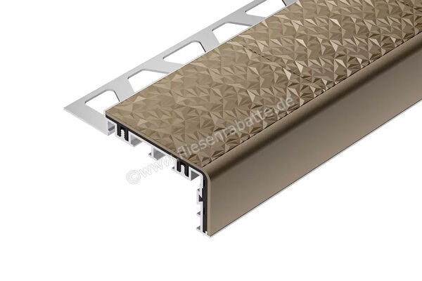  Schlüter Systems TREP-V 60 Treppenprofil Trägerprofil (60 mm / 32 mm), Alu, Natur, matt eloxiert, R 10 Aluminium HB - Hellbeige H&ouml;he: 12,5 mm L&auml;nge: 2 m TVL60HB125/200 | 580977