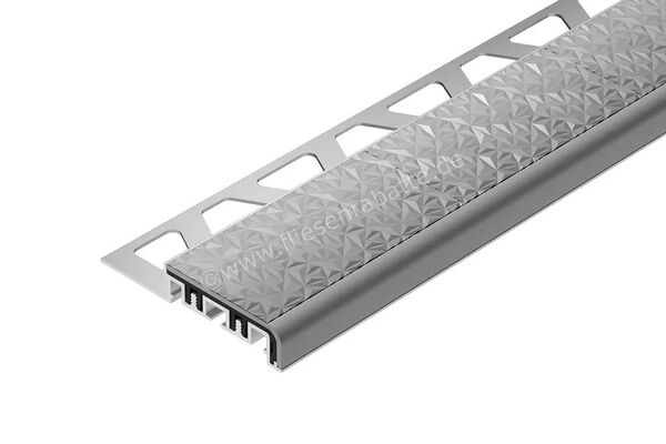  Schlüter Systems TREP-V 42 Treppenprofil Trägerprofil (42 mm / 12 mm), Alu, Natur, matt eloxiert, R 10 Aluminium HG - Hellgrau H&ouml;he: 12,5 mm L&auml;nge: 1 m TVL42HG125/100 | 580980