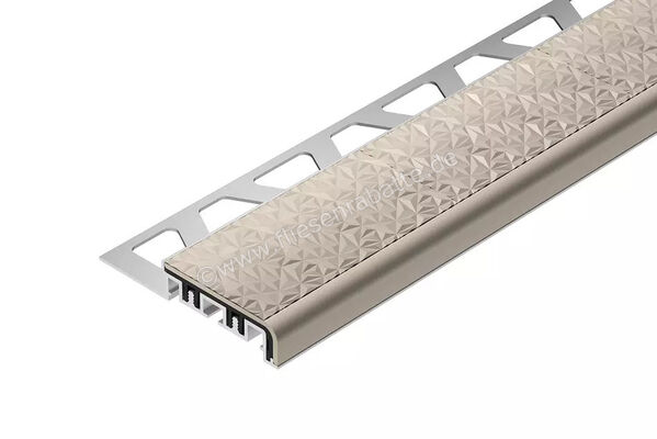  Schlüter Systems TREP-V 42 Treppenprofil Trägerprofil (42 mm / 12 mm), Alu, Natur, matt eloxiert, R 10 Aluminium SP - Softpfirsich H&ouml;he: 12,5 mm L&auml;nge: 3 m TVL42SP125/300 | 580998