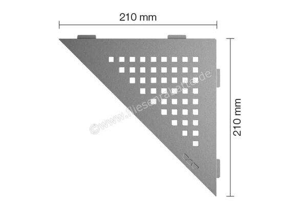  Schlüter Systems SHELF-E-S1 Wand-Ablagesystem Square Aluminium TSG - strukturbeschichtet grau H&ouml;he: 210 mm Breite: 210 mm SES1D3TSG | 581067
