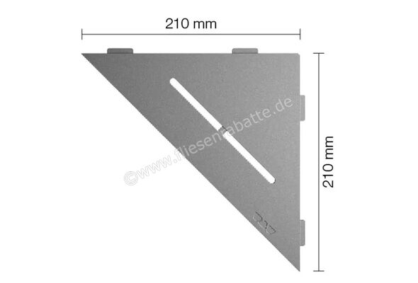  Schlüter Systems SHELF-E-S1 Wand-Ablagesystem Pure Aluminium TSG - strukturbeschichtet grau H&ouml;he: 210 mm Breite: 210 mm SES1D7TSG | 581085