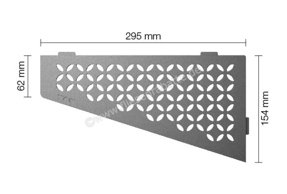  Schlüter Systems SHELF-E-S3 Wand-Ablagesystem Floral Aluminium TSG - strukturbeschichtet grau H&ouml;he: 154 mm Breite: 295 mm SES3D5TSG | 581133