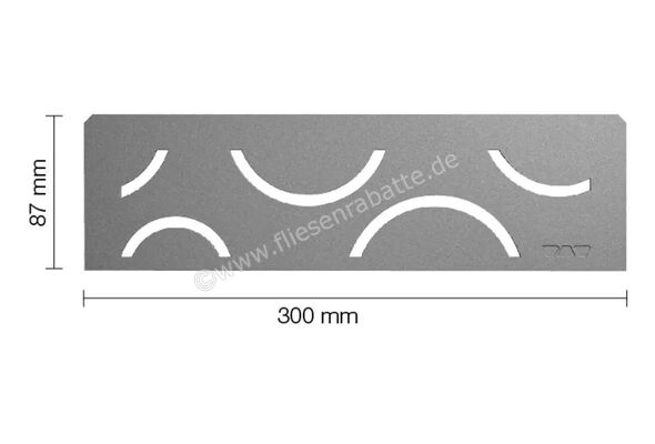  Schlüter Systems SHELF-N-S1 Wand-Ablagesystem Curve Aluminium TSG - strukturbeschichtet grau H&ouml;he: 300 mm Breite: 87 mm SNS1D6TSG | 581154