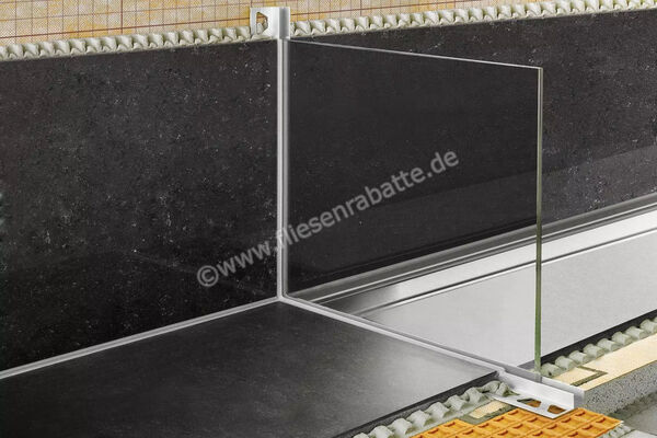  Schlüter Systems DECO-SG-AC Dekorprofil B=12mm Aluminium BW- Brillantweiß matt H&ouml;he: 8 mm Breite: 12 mm L&auml;nge: 2,5 m SG80BW12 | 581484
