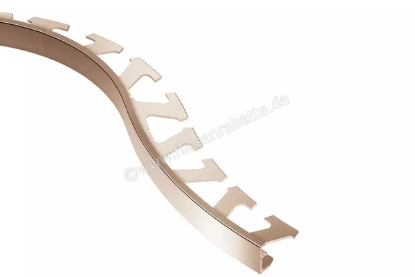  Schlüter Systems SCHIENE-AKG Abschlussprofil Radiusstanzung Aluminium AKG - Aluminium kupfer glänzend eloxiert H&ouml;he: 12,5 mm L&auml;nge: 2,5 m R/A125AKG | 581765