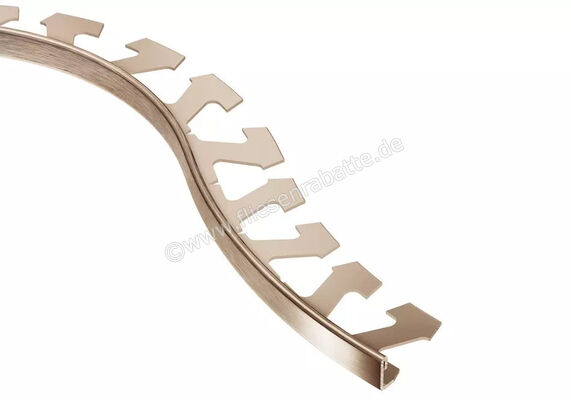  Schlüter Systems SCHIENE-AKGB Abschlussprofil Radiusstanzung Aluminium AKGB - Aluminium kupfer gebürstet eloxiert H&ouml;he: 12,5 mm L&auml;nge: 2,5 m R/A125AKGB | 581768