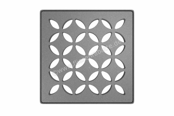  Schlüter Systems KERDI-DRAIN-STYLE Rost-Rahmen-Set Design 5 Floral Edelstahl TSG - Strukturbeschichtet Grau KDIF10TSGD5 | 581870