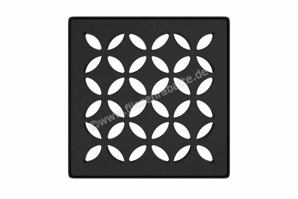  Schlüter Systems KERDI-DRAIN-STYLE Rost-Rahmen-Set Design 5 Floral Edelstahl MGS - Graphitschwarz matt KDIF10MGSD5 | 581903