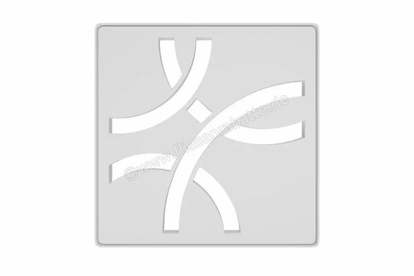  Schlüter Systems KERDI-DRAIN-STYLE Rost-Rahmen-Set Design 6 Curve Edelstahl MBW - Brillantweiß matt KDIF10MBWD6 | 581912