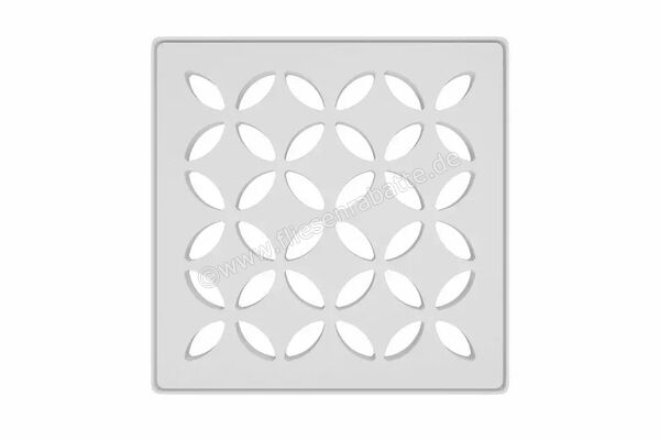  Schlüter Systems KERDI-DRAIN-STYLE Rost-Rahmen-Set Design 5 Floral Edelstahl MBW - Brillantweiß matt KDIF10MBWD5 | 581915