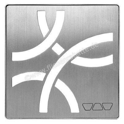  Schlüter Systems KERDI-DRAIN-STYLE Rost-Rahmen-Set Design 6 Curve Edelstahl EB - Edelstahl gebürstet KDIF10EBD6 | 581921