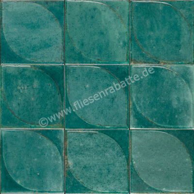  Marazzi Lume Emerald 10x10 cm Dekor 3D Dew Glänzend Strukturiert Lux MQ83 | 583045