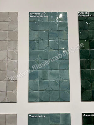  Marazzi Lume Turquoise 10x10 cm Dekor 3D Dew Glänzend Strukturiert Lux MQ89 | 583072