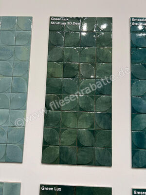  Marazzi Lume Green 10x10 cm Dekor 3D Dew Glänzend Strukturiert Lux MQ88 | 583075