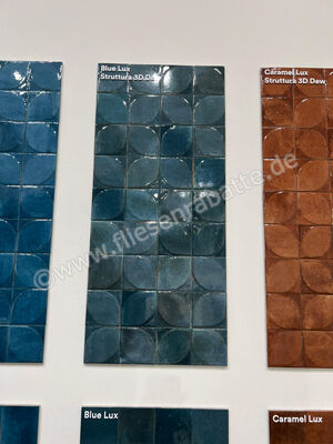  Marazzi Lume Blue 10x10 cm Dekor 3D Dew Glänzend Strukturiert Lux MQ86 | 583081