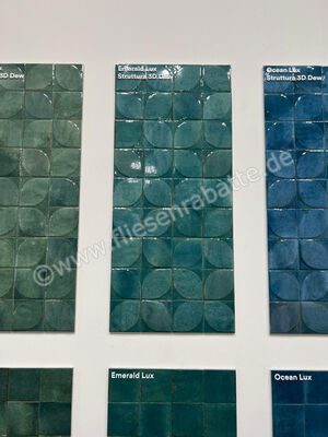  Marazzi Lume Emerald 10x10 cm Dekor 3D Dew Glänzend Strukturiert Lux MQ83 | 583090