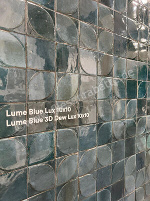  Marazzi Lume Blue 10x10 cm Dekor 3D Dew Glänzend Strukturiert Lux MQ86 | 583126