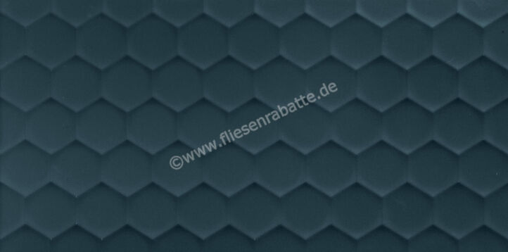  Marca Corona 4D Deep Blu 40x80 cm Wandfliese 3D Hexagon Matt Strukturiert Naturale D733 | 583243