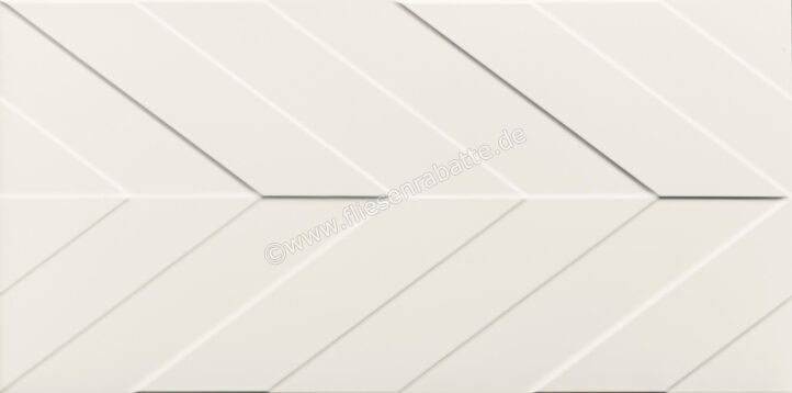  Marca Corona 4D White 40x80 cm Wandfliese 3D Chevron Matt Strukturiert Naturale D730 | 583252