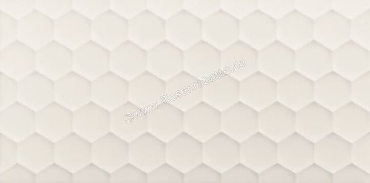  Marca Corona 4D White 40x80 cm Wandfliese 3D Hexagon Matt Strukturiert Naturale D729 | 583270