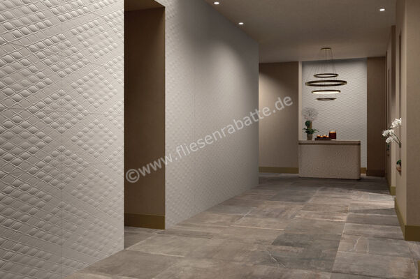  Marca Corona 4D White 40x80 cm Wandfliese 3D Drop Matt Strukturiert Naturale D731 | 583309