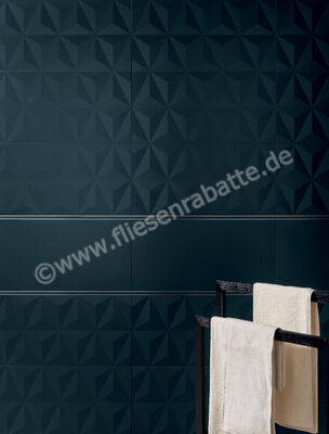  Marca Corona 4D Deep Blu 40x80 cm Wandfliese 3D Diamond Matt Strukturiert Naturale D732 | 583312