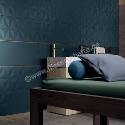  Marca Corona 4D Deep Blue 40x80 cm Wandfliese Plain Matt Eben Naturale E830 | 583315
