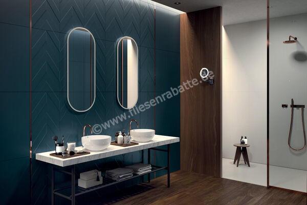  Marca Corona 4D Deep Blue 40x80 cm Wandfliese Plain Matt Eben Naturale E830 | 583345