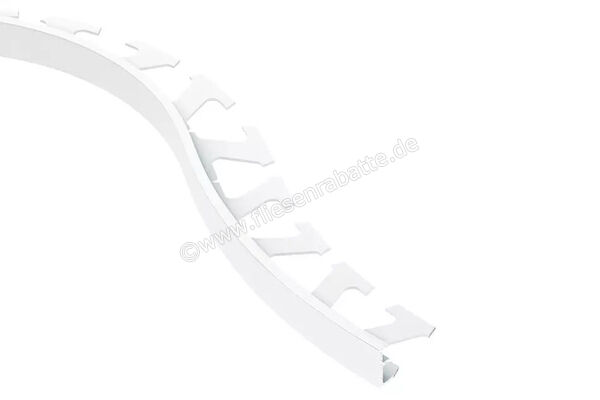  Schlüter Systems SCHIENE-AC Abschlussprofil Radiusstanzung Aluminium BW - Brillantweiß H&ouml;he: 6 mm L&auml;nge: 2,5 m R/A60BW | 583354