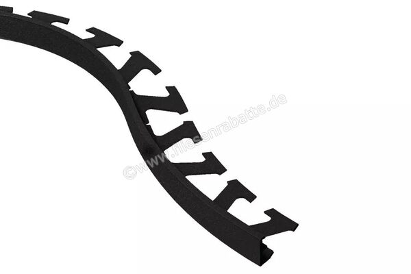  Schlüter Systems SCHIENE-AC Abschlussprofil Radiusstanzung Aluminium GS - Graphitschwarz H&ouml;he: 8 mm L&auml;nge: 2,5 m R/A80GS | 583360