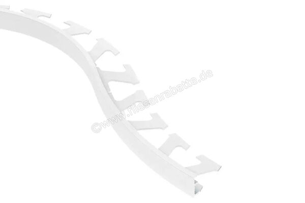  Schlüter Systems SCHIENE-AC Abschlussprofil Radiusstanzung Aluminium MBW - Brillantweiß Matt H&ouml;he: 11 mm L&auml;nge: 2,5 m R/A110MBW | 583366