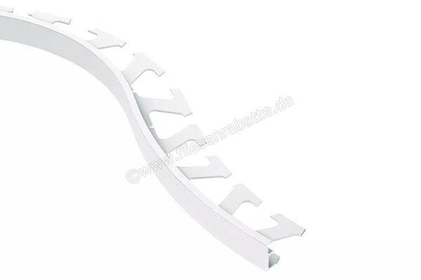  Schlüter Systems SCHIENE-AC Abschlussprofil Radiusstanzung Aluminium W - Weiß H&ouml;he: 11 mm L&auml;nge: 2,5 m R/A110W | 583381
