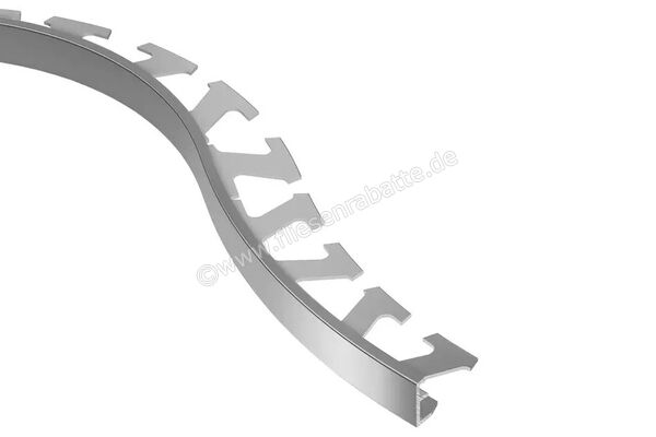  Schlüter Systems SCHIENE-ACG Abschlussprofil Radiusstanzung Aluminium ACG - Aluminium chrom glänzend eloxiert H&ouml;he: 12,5 mm L&auml;nge: 2,5 m R/A125ACG | 583384