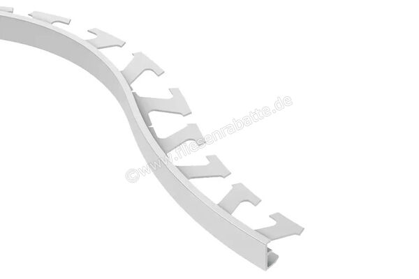  Schlüter Systems SCHIENE-AC Abschlussprofil Radiusstanzung Aluminium HG - Hellgrau H&ouml;he: 3 mm L&auml;nge: 2,5 m R/A30HG | 583396
