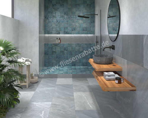  Dune Ceramica Tahiti Turquoise 14.7x14.7 cm Bodenfliese / Wandfliese Glänzend Strukturiert Glossy 188827 | 583603