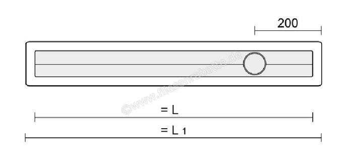  Schlüter Systems KERDI-LINE-VOS Rinnenkörper für Duschrinne Linienentwässerung Dezentral Ablauf mit Siphon DN 50 vertikal 100cm Edelstahl V4A H&ouml;he: 22 mm L&auml;nge: 1 m KLVO50GSE100 | 583618