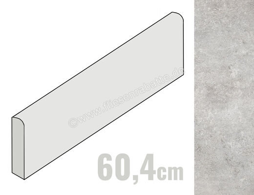  Fioranese Montpellier Cenere 7.5x60.4 cm Sockel Matt Strukturiert Naturale MPB603R | 584023