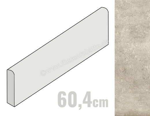  Fioranese Montpellier Sabbia 7.5x60.4 cm Sockel Matt Strukturiert Naturale MPB602R | 584026