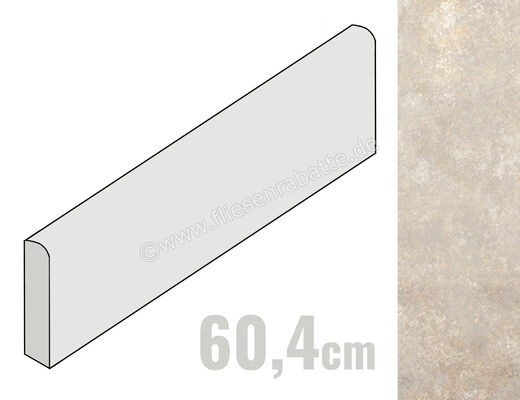  Fioranese Montpellier Talco 7.5x60.4 cm Sockel Matt Strukturiert Naturale MPB601R | 584029