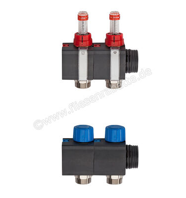  Schlüter Systems BEKOTEC-THERM-HVP Heizkreisverteiler 2-fach Vor- und Rücklaufmodule für Kunststoffverteiler Set, bestehend aus Vor- und Rücklauf. BTHVT2DK | 584638